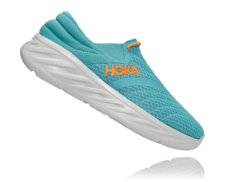 Hoka One One Ora Recovery Shoe 2 - Sandale Barbati Turcoaz Deschis / Portocalii | RO-1fmuhre